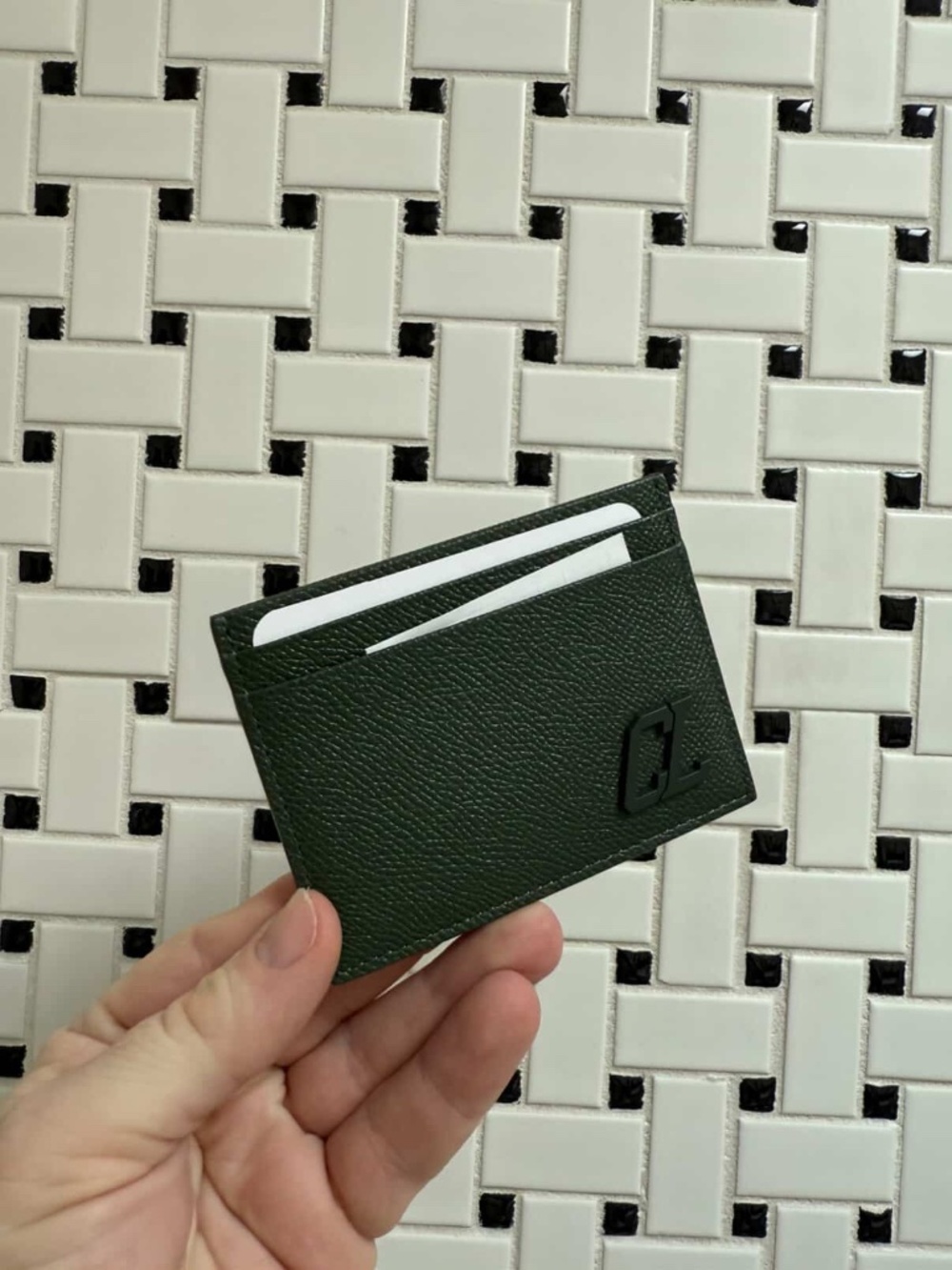Christian Louboutin Groovy Logo Plaque Card Holder